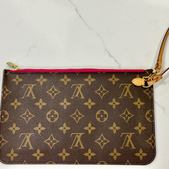 Louis Vuitton Neverfull MM/GM Pouch Monogram Fuchsia Noe Interior - Picture 1 of 6